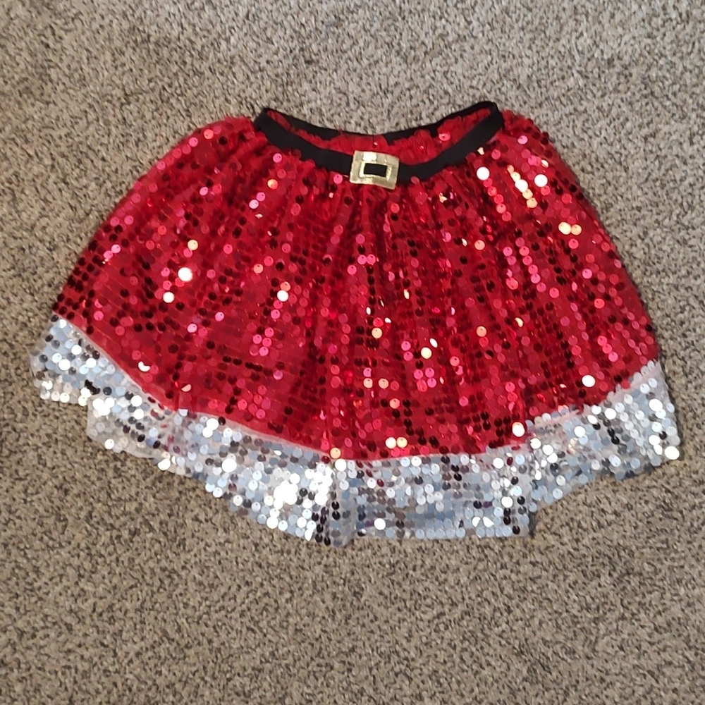 Girls sequin pull on skirt